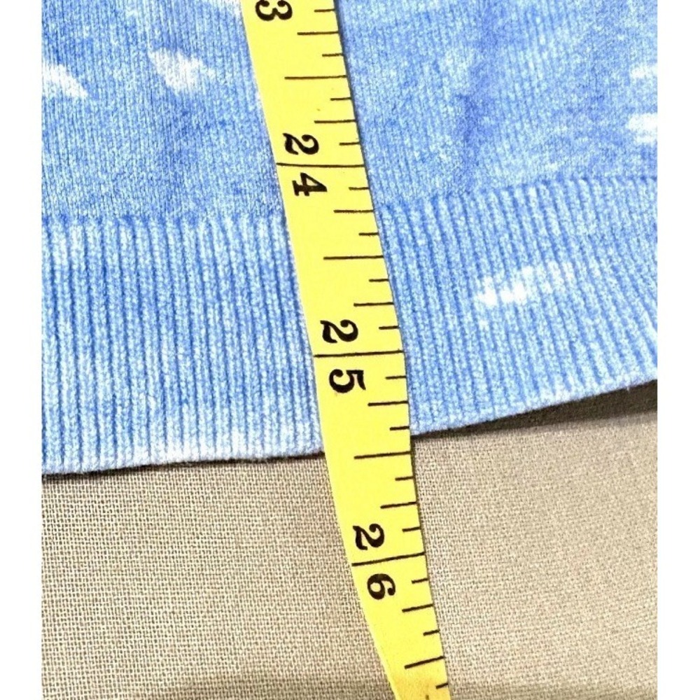 Talbots XL Cardigan Sweater Mediterranean Village Print Measures Like L - Picture 11 of 12
